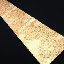 Load image into Gallery viewer, Fukuro Obi Vintage(1950-1980) Gold Birds Shousoin Silk BB186V1