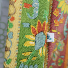 Load image into Gallery viewer, Haori Jacket Vintage(1950-1980) Brown Green Exotic Flowers Silk #8996C5