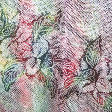 Load image into Gallery viewer, Haori Jacket Vintage(1950-1980) Red Green Yellow Shibori Cattleya Silk #9520H1