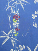 Load image into Gallery viewer, Kimono Vintage(1920-1950) Blue Bamboo Silk #8056N4