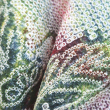 Load image into Gallery viewer, Haori Jacket Vintage(1950-1980) Red Green Yellow Shibori Cattleya Silk #9520H1