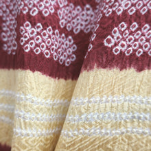 Load image into Gallery viewer, Haori Jacket Vintage(1950-1980) Light Yellow Reddish Brown Shibori Silk #9027D1