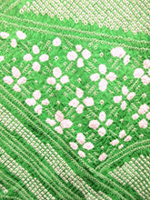 Load image into Gallery viewer, Haori Jacket Green Hand-stitched Shibori #115