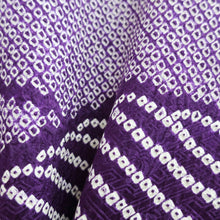 Load image into Gallery viewer, Haori Jacket Vintage(1950-1980) Purple Full Shibori Mountain Landscape Silk #9217E2