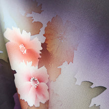 Load image into Gallery viewer, Kimono Brownish Black Camellia Predawn Tall Silk #9349F4