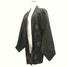 Load image into Gallery viewer, Haori Jacket Vintage(1950-1980) Black Gold Chrysanthemum Silk #9570H3