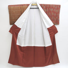 Load image into Gallery viewer, Kimono Brown Reddish Brown Wisteria Maple Leaf Silk #9339F3