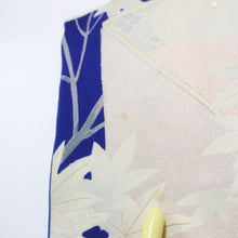 Load image into Gallery viewer, Furisode Blue Birds Cherry Blossom Silk #8934B5