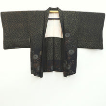 Load image into Gallery viewer, Haori Jacket Vintage(1950-1980) Black Gold Chrysanthemum Silk #9570H3