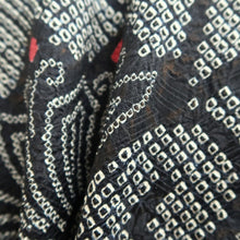Load image into Gallery viewer, Haori Jacket Vintage(1950-1980) Black Full Shibori Flower Silk #9438G3