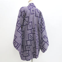 Load image into Gallery viewer, Haori Jacket Vintage(1950-1980) Purple Shibori Cards Silk #9174D5
