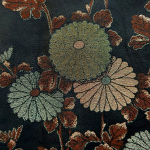 Load image into Gallery viewer, Haori Jacket Vintage(1950-1980) Black Gold Chrysanthemum Silk #9570H3