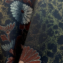 Load image into Gallery viewer, Haori Jacket Vintage(1950-1980) Black Gold Chrysanthemum Silk #9570H3
