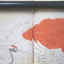 Load image into Gallery viewer, Haori Jacket Vintage(1920-1950) Light Yellow Light Brown Peony Meisen Long Silk #8850B1