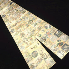 Load image into Gallery viewer, Maru Obi Vintage(1950-1980) Gold High-class Kachoga Tenjo Emaki Silk BB204V2