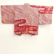 Load image into Gallery viewer, Haori Jacket Vintage(1950-1980) Red Full Shibori Bellflower Cloud Silk #9439G3