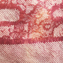 Load image into Gallery viewer, Haori Jacket Vintage(1950-1980) Red Full Shibori Bellflower Cloud Silk #9439G3