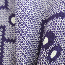 Load image into Gallery viewer, Haori Jacket Vintage(1950-1980) Purple Shibori Cards Silk #9174D5