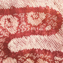 Load image into Gallery viewer, Haori Jacket Vintage(1950-1980) Red Full Shibori Bellflower Cloud Silk #9439G3