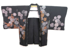 Load image into Gallery viewer, Haori Jacket Vintage(1950-1980) Black Chrysanthemum #133