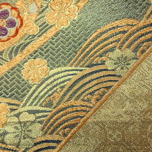 Load image into Gallery viewer, Fukuro Obi Vintage(1950-1980) Gold Phoenix Butterfly Silk BB188V1