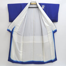 Load image into Gallery viewer, Kimono Blue Fully Embroidered Chrysanthemum Peony Silk #9362F5