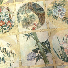 Load image into Gallery viewer, Maru Obi Vintage(1950-1980) Gold High-class Kachoga Tenjo Emaki Silk BB204V2