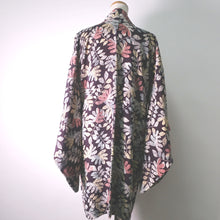 Load image into Gallery viewer, Haori Jacket Vintage(1950-1980) Brownish Brown Botanical Silk #8866B2