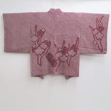 Load image into Gallery viewer, Haori Jacket Vintage(1950-1980) Magenta Full Shibori Plum blossom Silk #9440G3