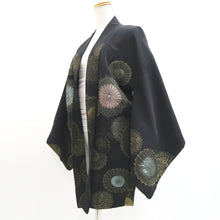 Load image into Gallery viewer, Haori Jacket Vintage(1950-1980) Black Chrysanthemum Silk #9572H3