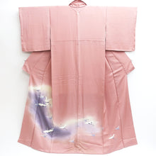 Load image into Gallery viewer, Kimono Pink Hand painted Crane Birds Silk #9088D3