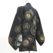Load image into Gallery viewer, Haori Jacket Vintage(1950-1980) Black Chrysanthemum Silk #9572H3