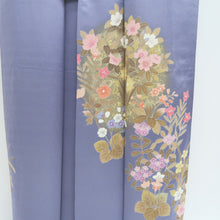 Load image into Gallery viewer, Kimono Pale Purple Gold Bellflower Tall Silk #9321F2