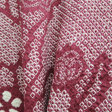 Load image into Gallery viewer, Haori Jacket Vintage(1950-1980) Magenta Full Shibori Plum blossom Silk #9440G3