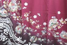 Load image into Gallery viewer, Furisode Magenta Cherry Blossom Plum blossom Tall Silk #8619G5