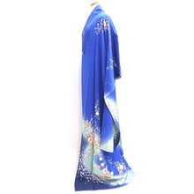 Load image into Gallery viewer, Furisode Vintage(1950-1980) Blue Cherry Blossom Tall Silk #9469G4