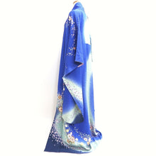 Load image into Gallery viewer, Furisode Vintage(1950-1980) Blue Cherry Blossom Tall Silk #9469G4