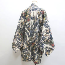 Load image into Gallery viewer, Haori Jacket Vintage(1950-1980) White Flower Silk #9078D2