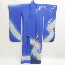 Load image into Gallery viewer, Furisode Vintage(1950-1980) Blue Cherry Blossom Tall Silk #9469G4