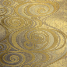 Load image into Gallery viewer, Fukuro Obi Vintage(1950-1980) Gold Whirlpool Silk BB190V1