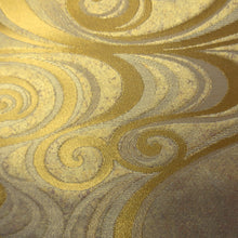 Load image into Gallery viewer, Fukuro Obi Vintage(1950-1980) Gold Whirlpool Silk BB190V1
