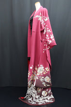 Load image into Gallery viewer, Furisode Magenta Cherry Blossom Plum blossom Tall Silk #8619G5