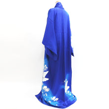 Load image into Gallery viewer, Kimono Blue Butterfly Peony Silk #9331F3