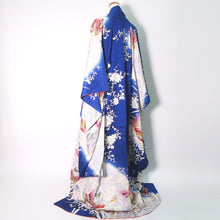 Load image into Gallery viewer, Furisode Blue Butterfly Silk #9154D4