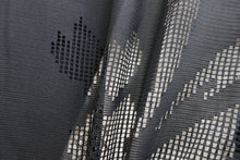 Load image into Gallery viewer, Haori Jacket Vintage(1950-1980) Black See-Through Flower Silk #8762A1