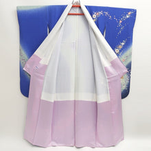 Load image into Gallery viewer, Furisode Vintage(1950-1980) Blue Cherry Blossom Tall Silk #9469G4