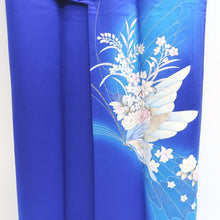 Load image into Gallery viewer, Kimono Blue Butterfly Peony Silk #9331F3