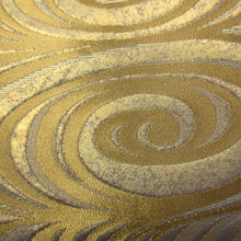 Load image into Gallery viewer, Fukuro Obi Vintage(1950-1980) Gold Whirlpool Silk BB190V1