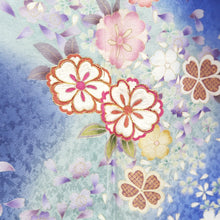 Load image into Gallery viewer, Furisode Vintage(1950-1980) Blue Cherry Blossom Tall Silk #9469G4