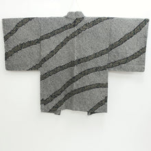 Load image into Gallery viewer, Haori Jacket Vintage(1950-1980) Black Shibori Leaves Silk #9177E1